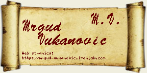 Mrgud Vukanović vizit kartica
